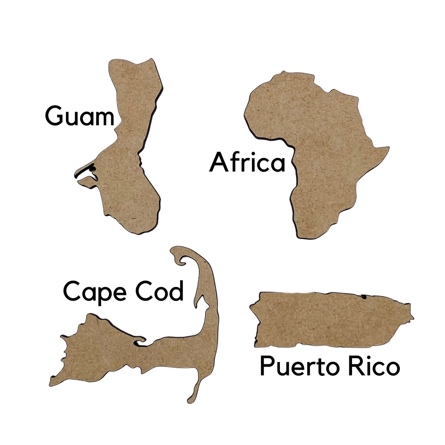 Countries and Territories Shapes | Wood Country Laser Cutout | World Map Cutout | World Countries Craft Shapes | Map Wall Decor