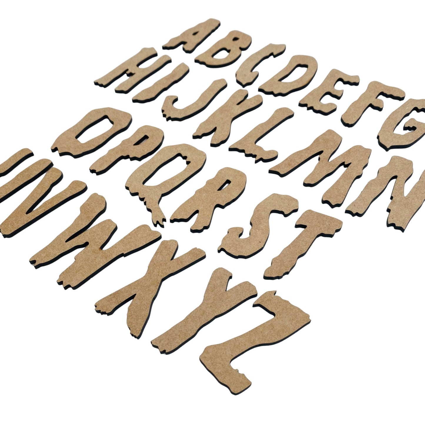 Spooky Font Wooden Letters