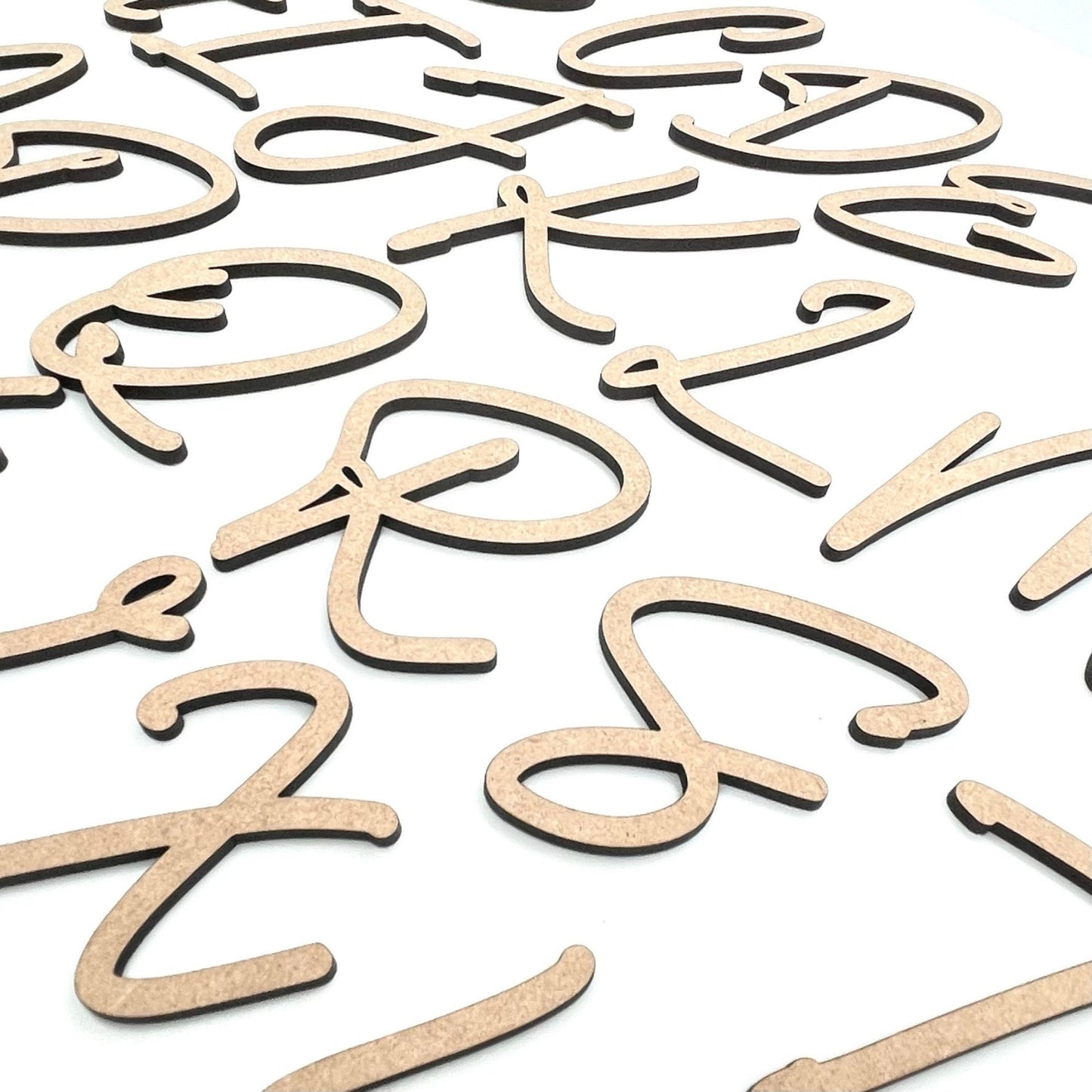 Purple Script Wooden Letters