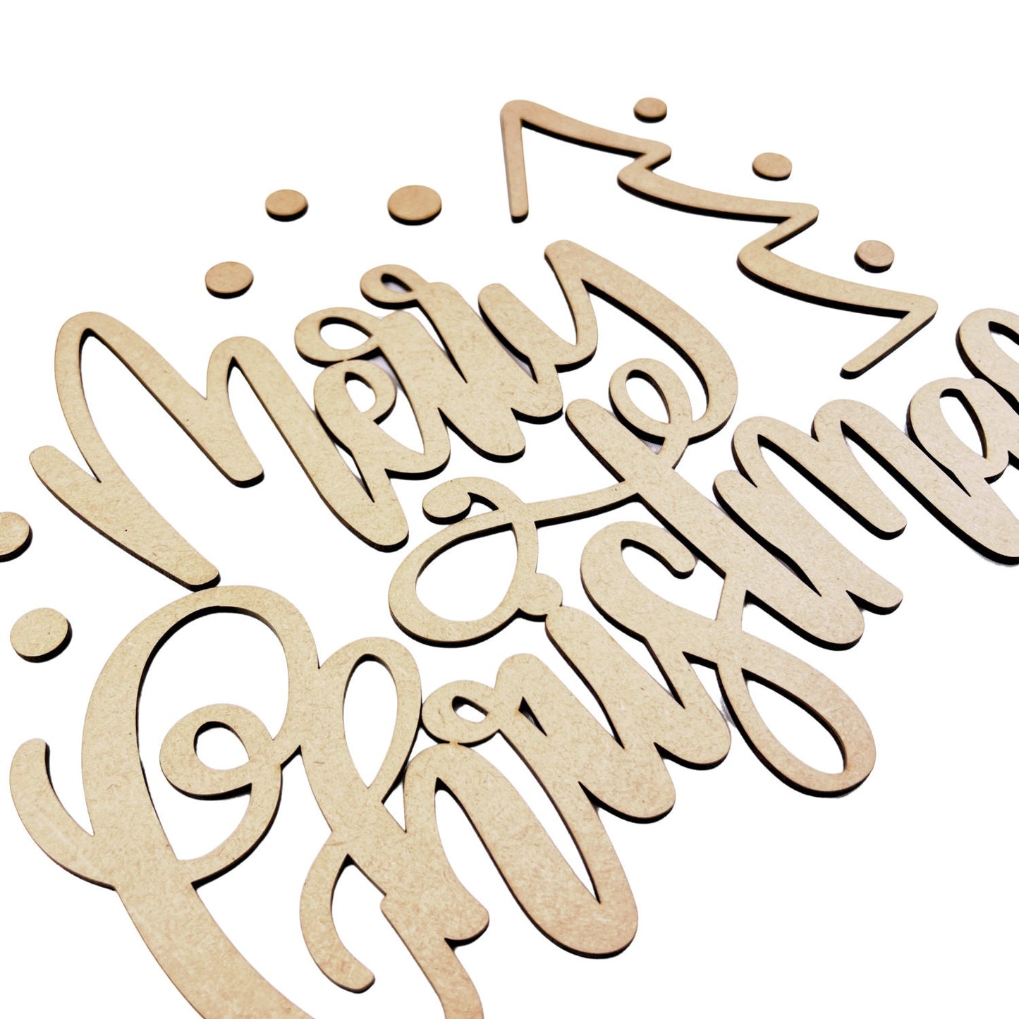 Small Merry Christmas Tree W/ Snowflakes Wood Cutout | Merry Christmas wood | Christmas wreath | Christmas Door hanger | Christmas Crafts