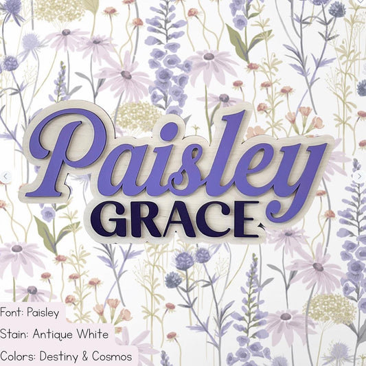 Girls Wood Name Sign | Custom Name Sign | Girls Nursery | Girls Room Decor