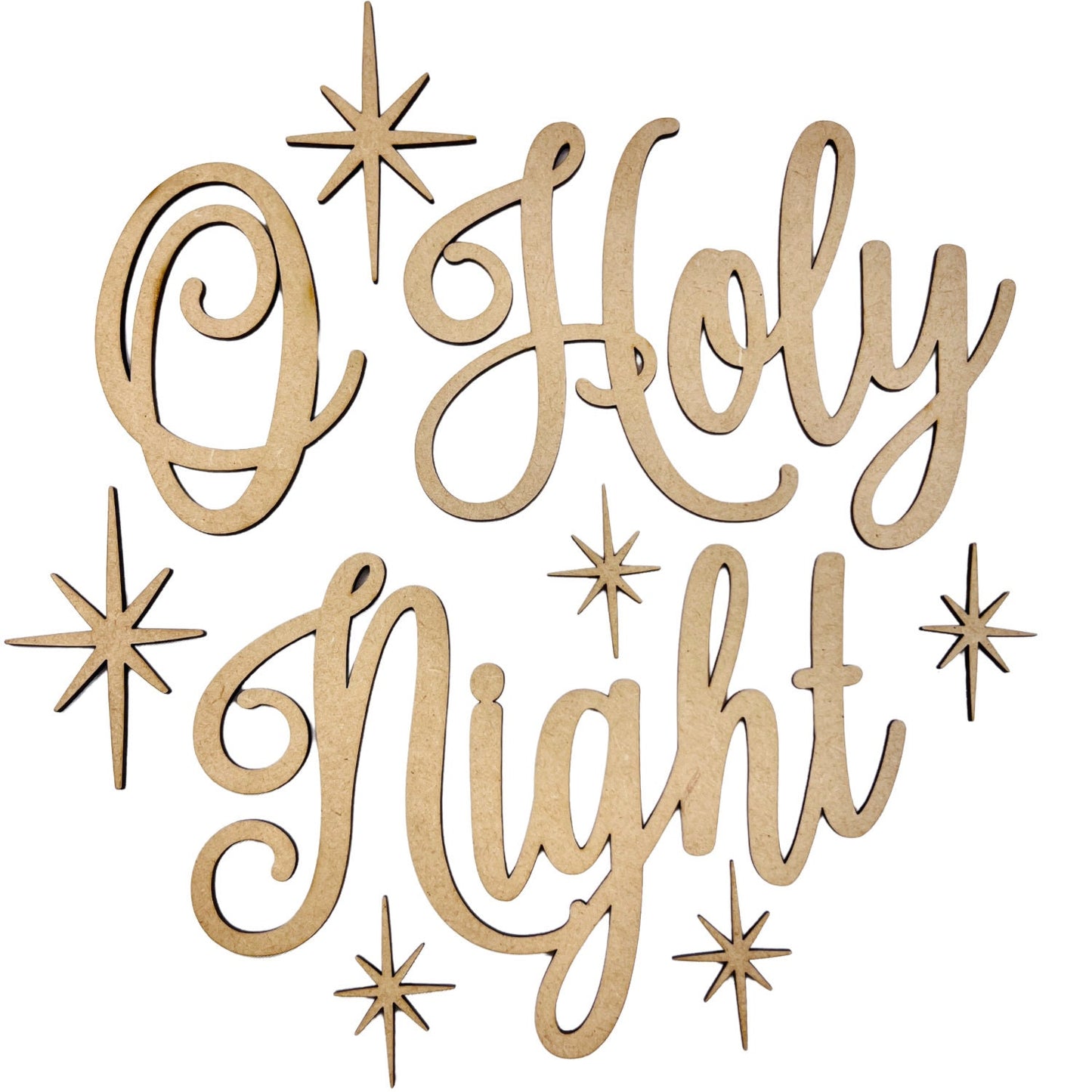 Small O Holy Night with Stars Cutout | Merry Christmas wood letter | Christmas wreath decor | Christmas Door hanger | Christmas Crafts |