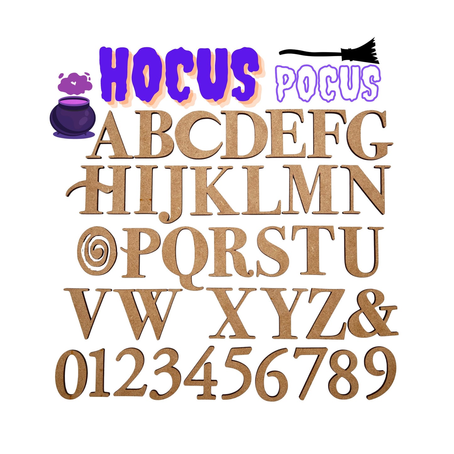 HOCUS POCUS Wooden Letters