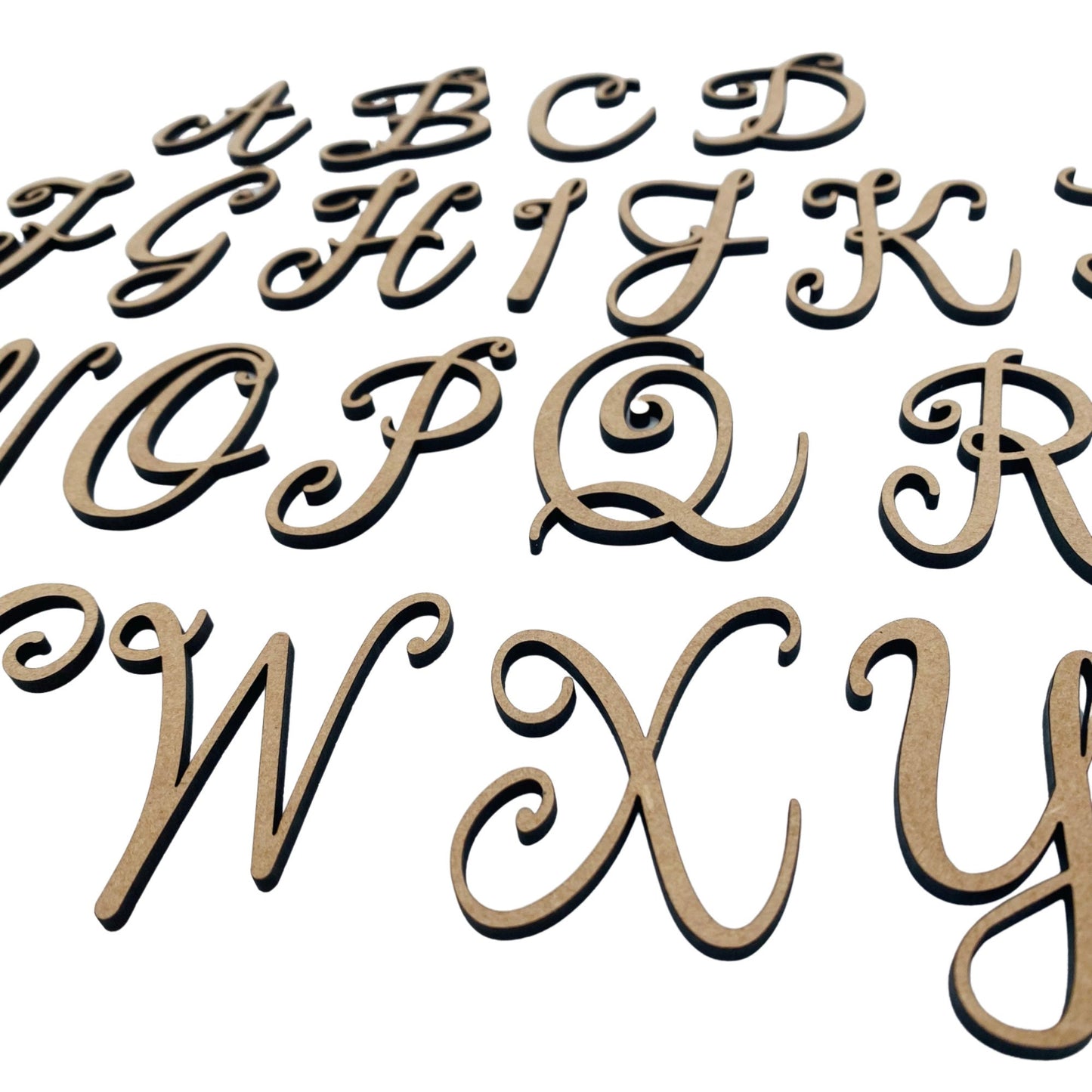 Scripty Wooden Letters