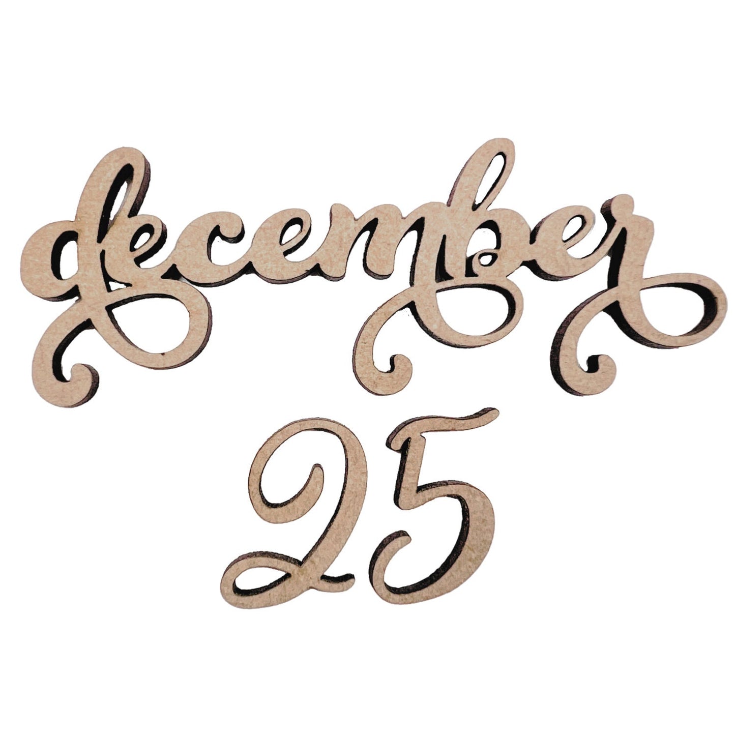 Large December 25 Wood Cutout - Christmas wood letter Number | Christmas wreath | Christmas Door hanger | Christmas Crafts |