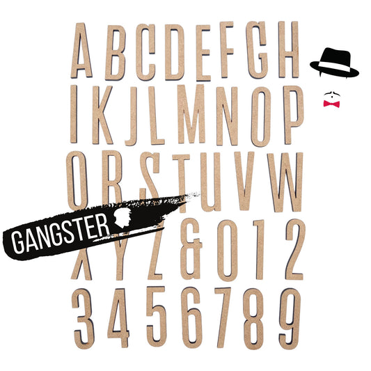 Gangster Wooden Letters