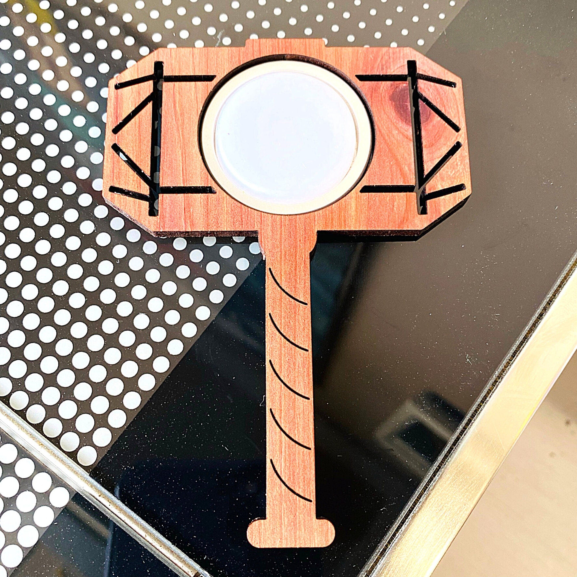 Glowforge Button Design Decor | Thor's Hammer | Outline SVG Files | Cut Files | Vector Files | Glowforge | Laser Cutting | Digital Download