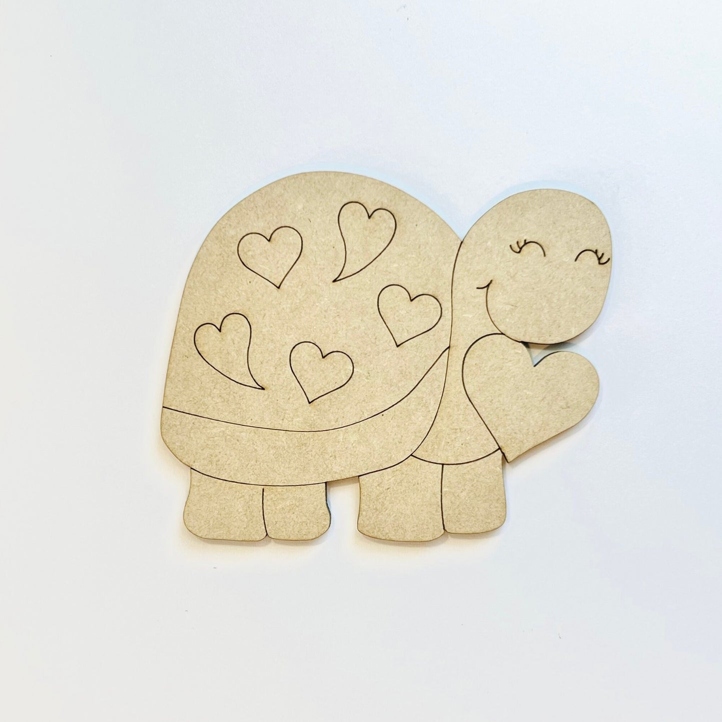 Small Wood Turtle| Valentine Turtle | Wood Valentine Turtle| Paint by Line Crafts