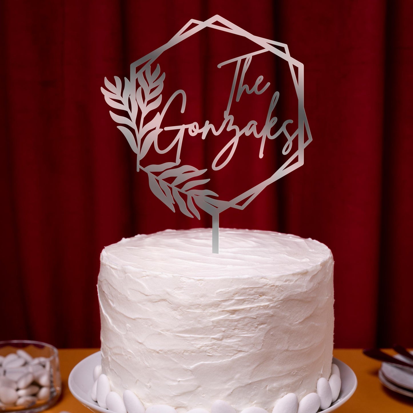 Wedding Personalized Cake Topper | Custom Name Cake Decor | Rustic Wedding Cake Decor | Anniversary Cake Topper | Personalized Wedding Decor