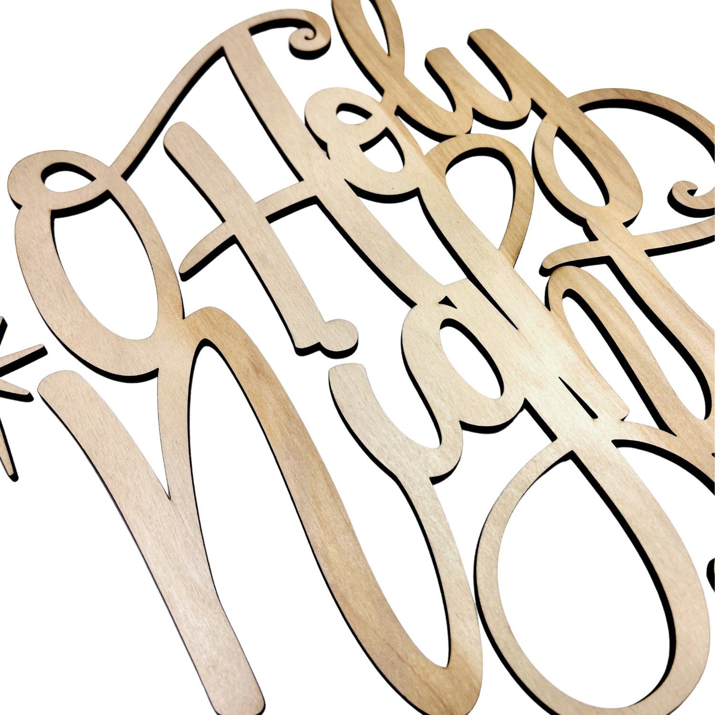 Large O Holy Night Connected Wood Cutout | Merry Christmas wood letter | Christmas wreath decor | Christmas Door hanger | Christmas Crafts |