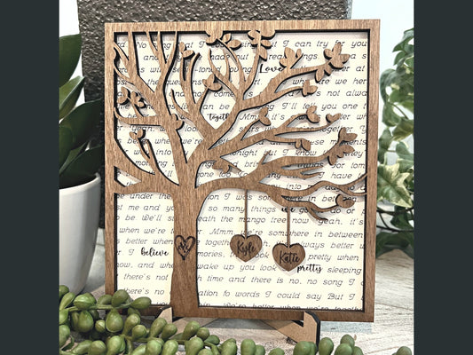 Hanging Hearts Plaque | Couple Gifts | His and Hers | Valentine's Day | Birthday Gifts | Newlywed Gifts | Couple Gifts | Gifts for Him |