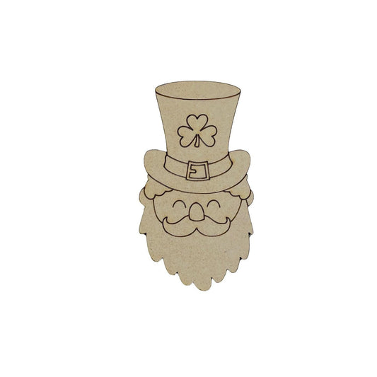 Large 12" - 22" | Smiling Leprechaun | St Patrick's Day Decor | Craft Wood Shapes | Spring Decor | DIY Crafts | Paint by Lines