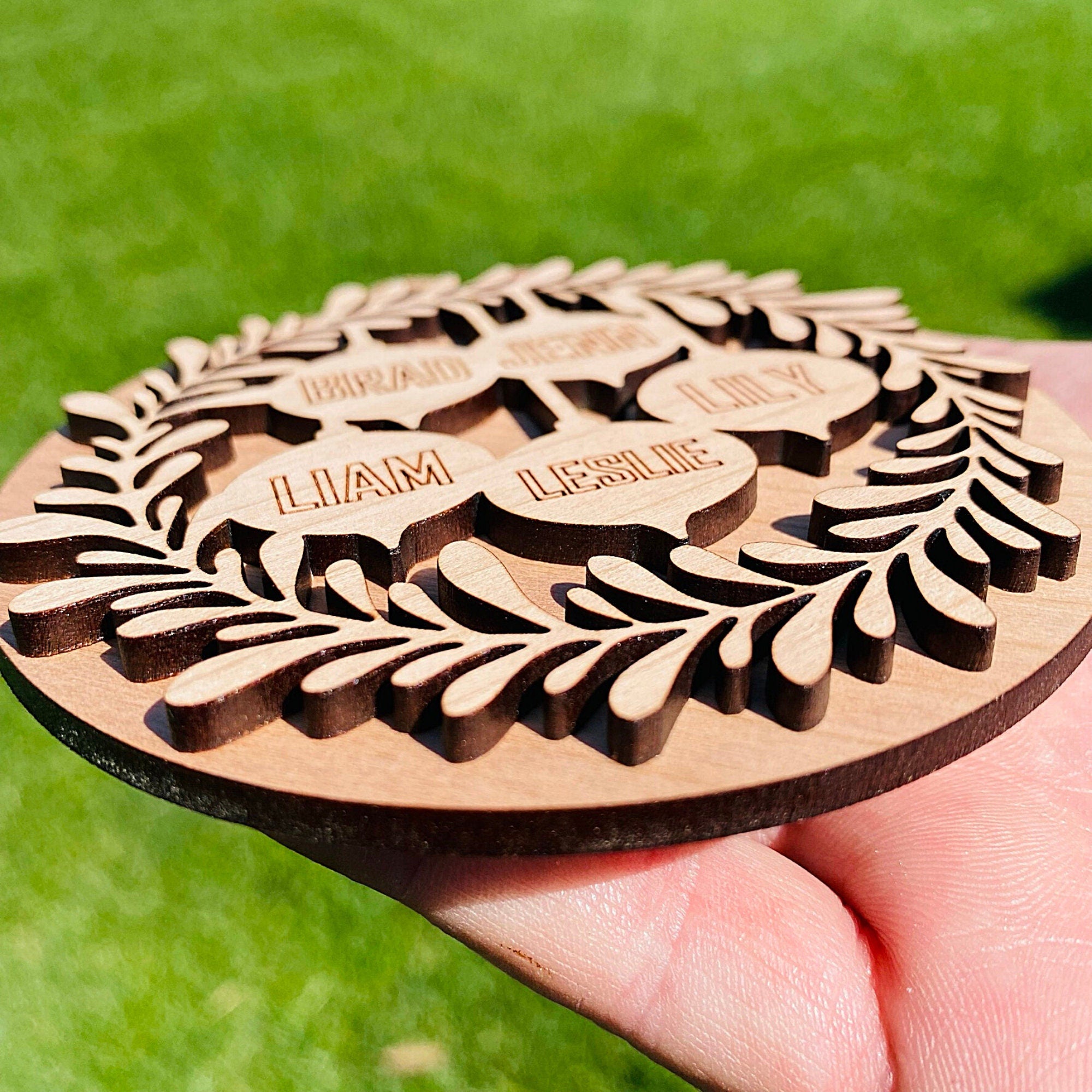 Family Ornament Set File | Outline SVG Files | Cut Files | Vector Files | Glowforge | Laser Cutting | Digital Download