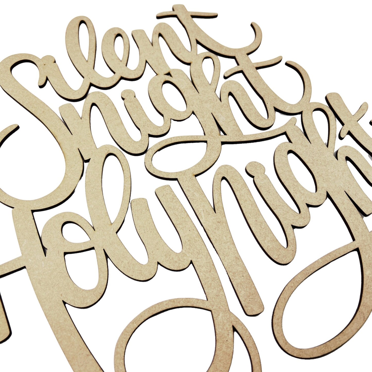 Small Silent Night Holy Night Wood Cutout | Merry Christmas wood letter | Christmas wreath decor | Christmas Door hanger | Christmas Crafts