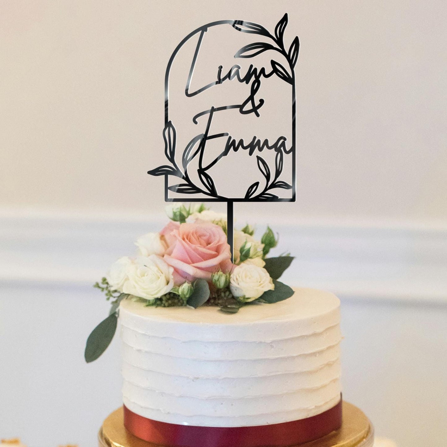 Wedding Personalized Cake Topper | Custom Name Cake Decor | Rustic Wedding Cake Decor | Anniversary Cake Topper | Personalized Wedding Decor