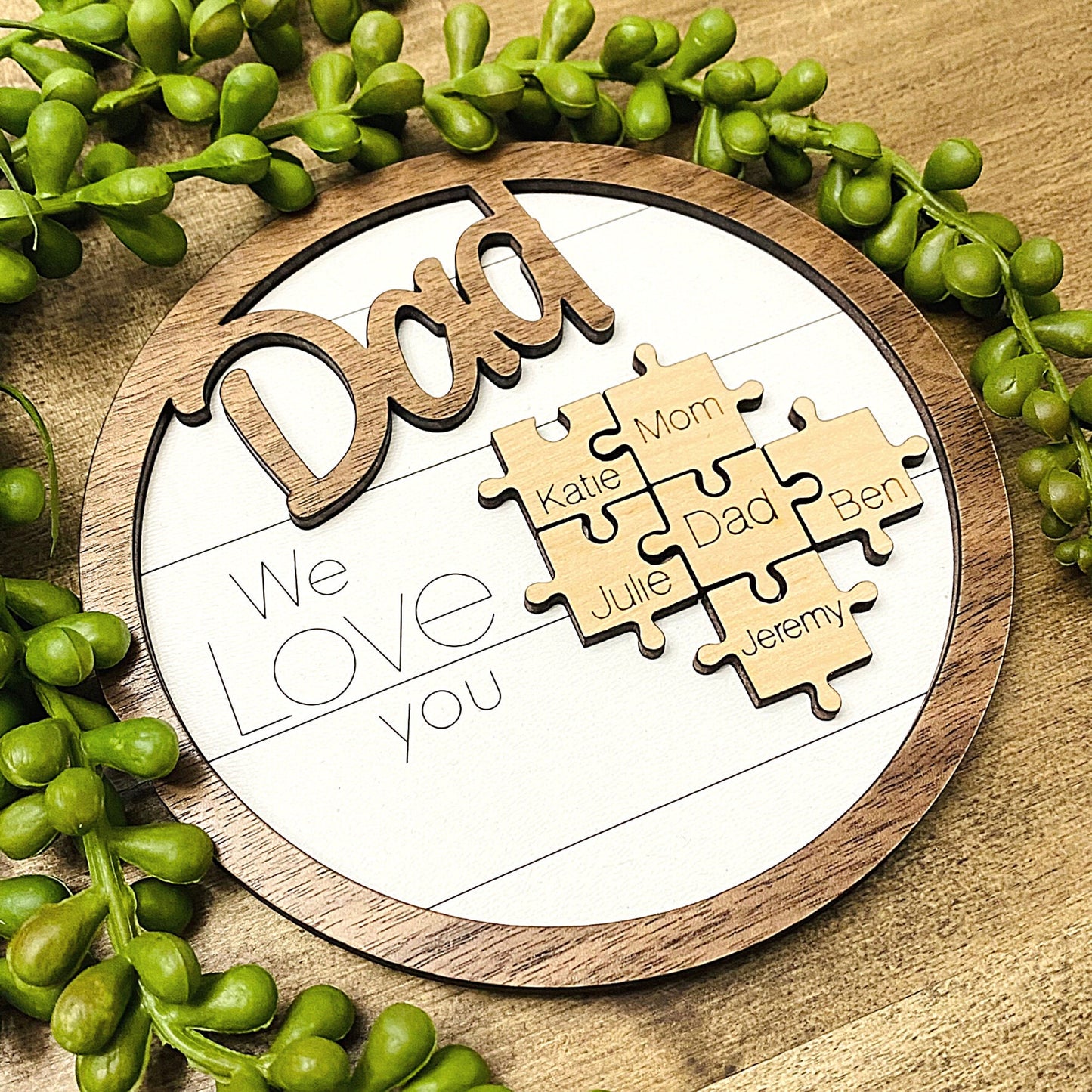 Father's Day Puzzle Piece Plaque | Father's Day Gift | Personalize Father's Day Gift | Dad Birthday Gift