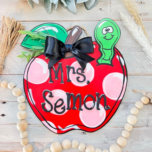 Teacher Apple Door Hanger | Classroom Supplies | School Supplies | Teacher Appreciation | Teacher Gifts
