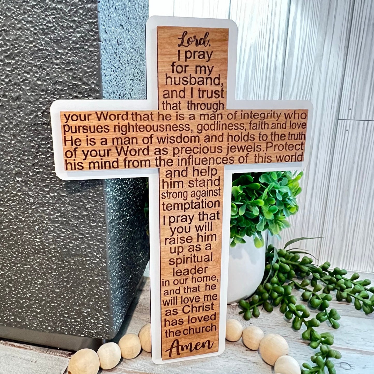 Prayer for Husband Cross | Wood Cross | Gifts for Husbands | Gifts for Him | Christian Husband