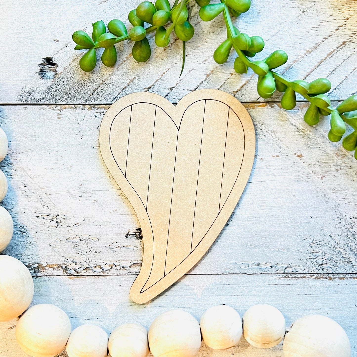 Large Wood 12"-22" Heart | Valentine Heart | Wood Valentine Heart| Paintable Hearts | Paint by Line Crafts