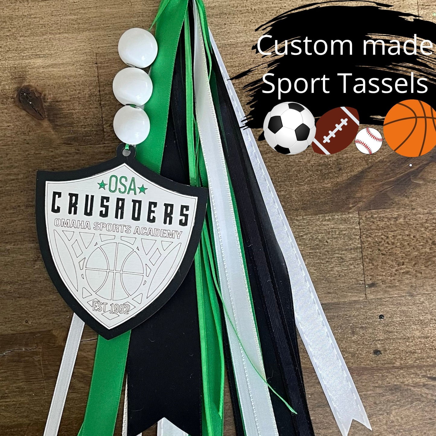 Custom Made Sport Bag Tassel | Team Colors| Customizable Bag Tassels