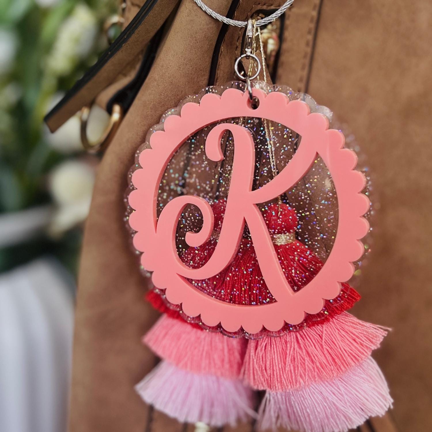 MORE COLORS Available! Three Tier Tassel with Charm