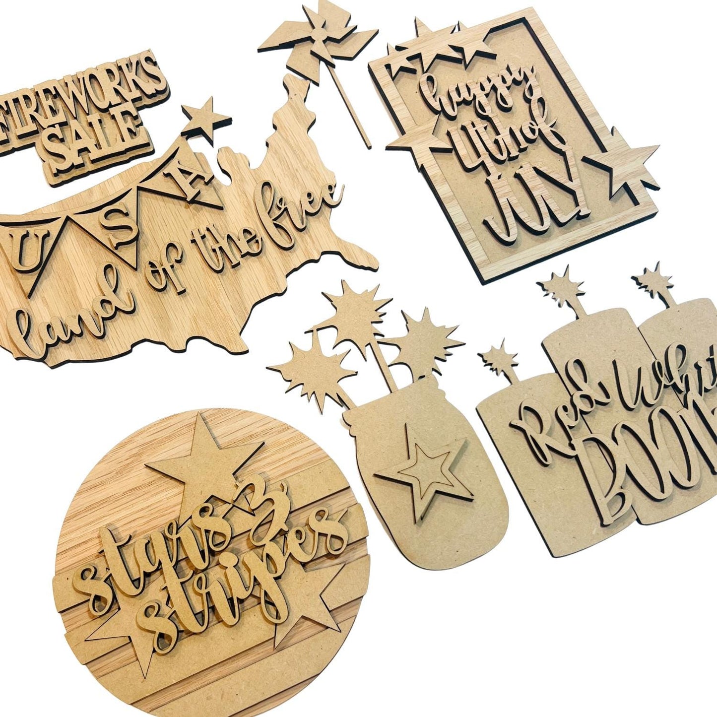 4th of July Three Tier Tray Display Kit