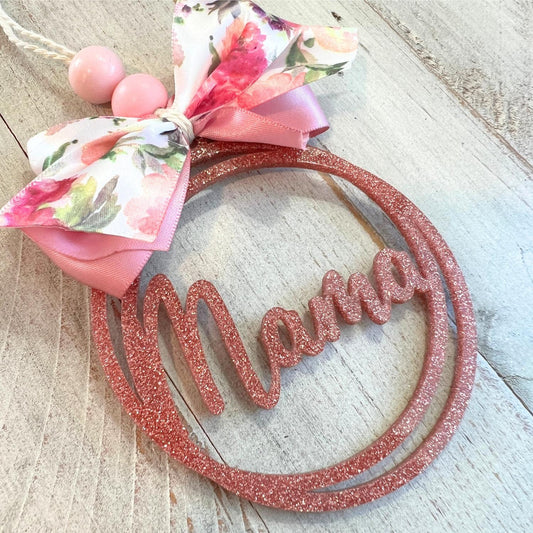 Mama Car Charm | Bag Tassel Charm | Acrylic Car Charm