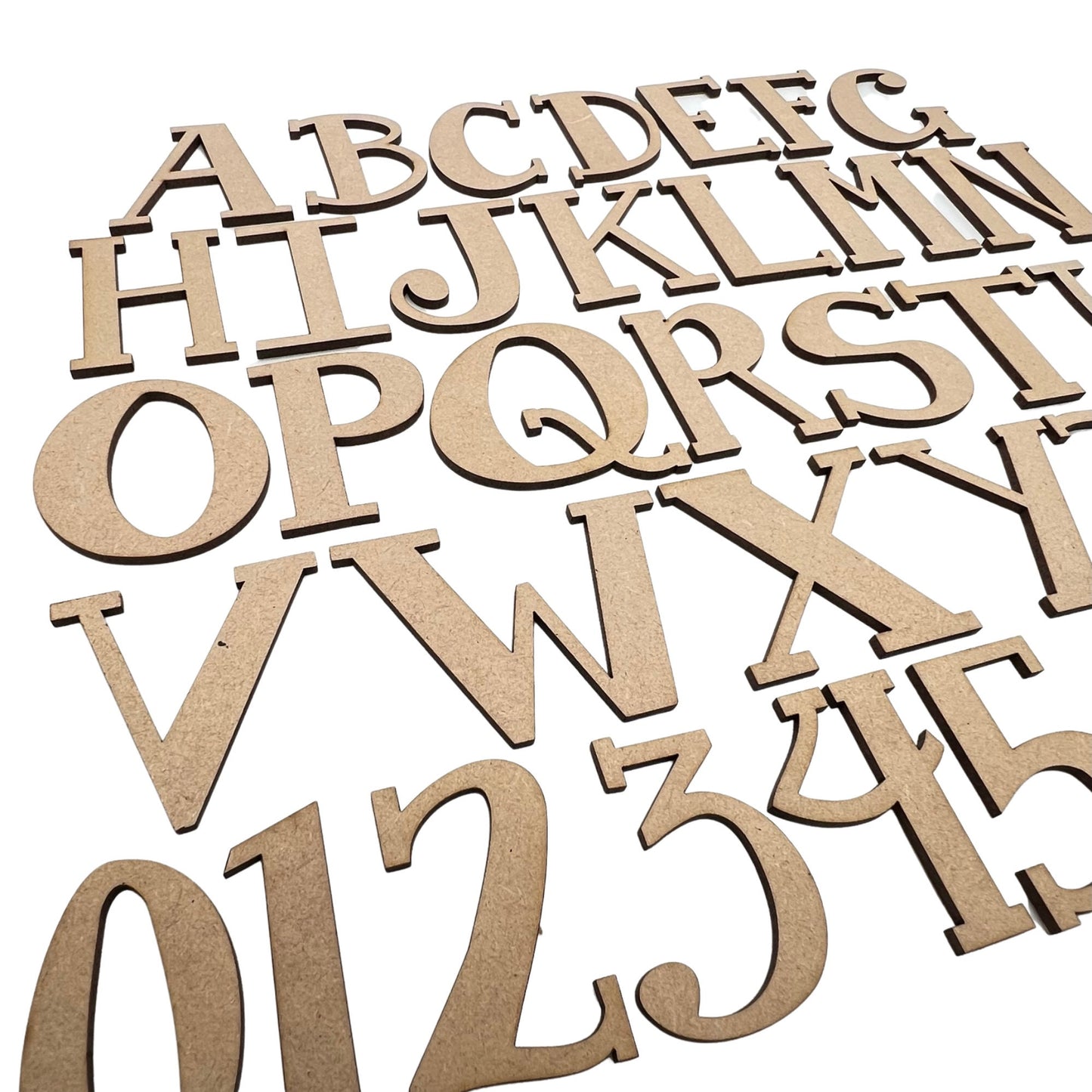 Curly Girl Font Wooden Letters