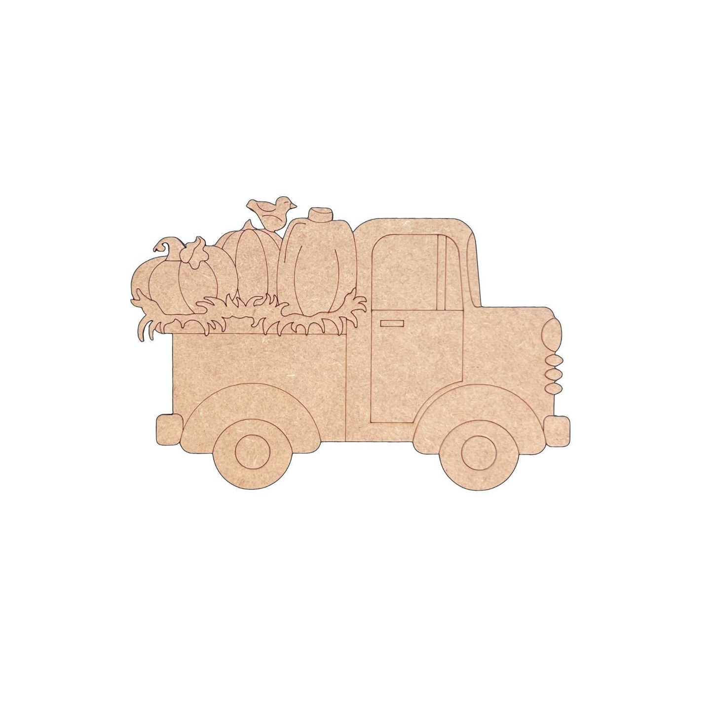 Fall Truck with Pumpkins | Paint by Lines