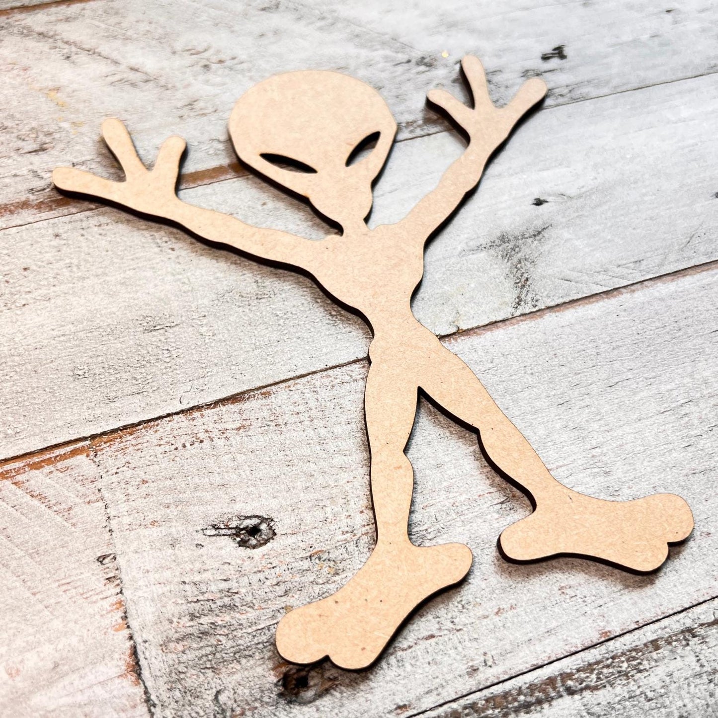Large 12"-22", MDF Alien Man, Little Green Men, Wood Alien Cutout, Spaceman, Extraterrestrials, Martians Wood Decor, Unfinished Wood Crafts