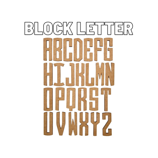 Block Monogram Wooden Letters
