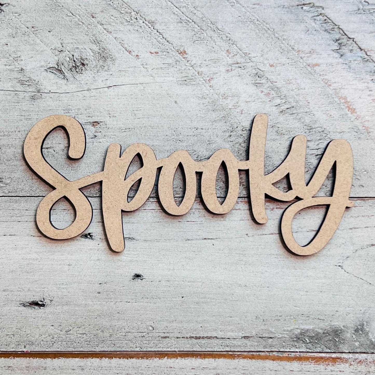 Halloween Wall Decor | Spooky Word Cutout | Script Word | Seasonal Crafts | Scary Letters