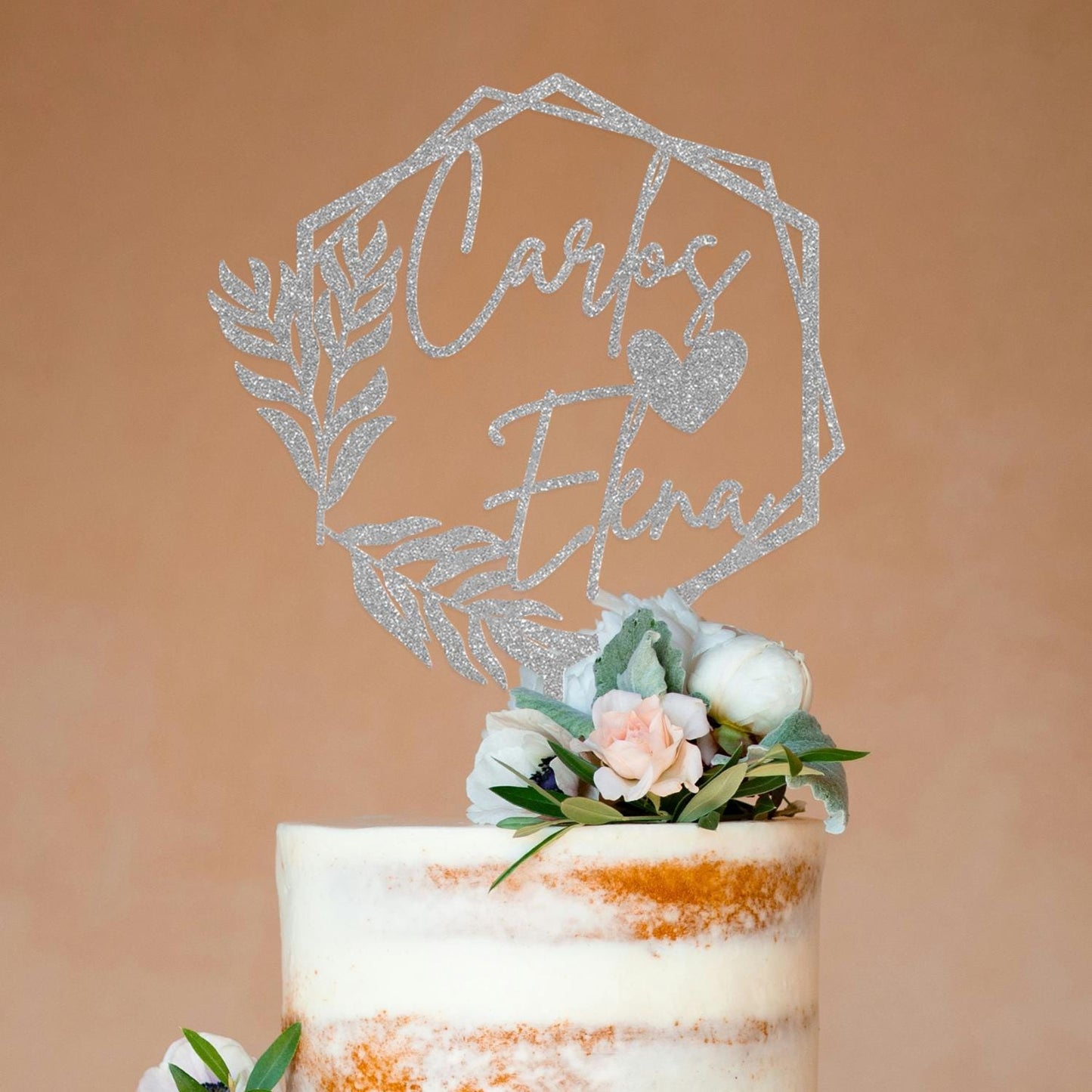 Wedding Personalized Cake Topper | Custom Name Cake Decor | Rustic Wedding Cake Decor | Anniversary Cake Topper | Personalized Wedding Decor