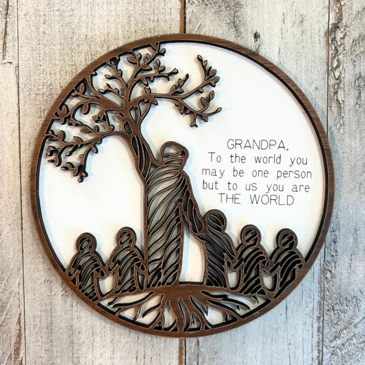 Gifts for Grandpa | Grandpa Tree Plaque | Grandpa Sign