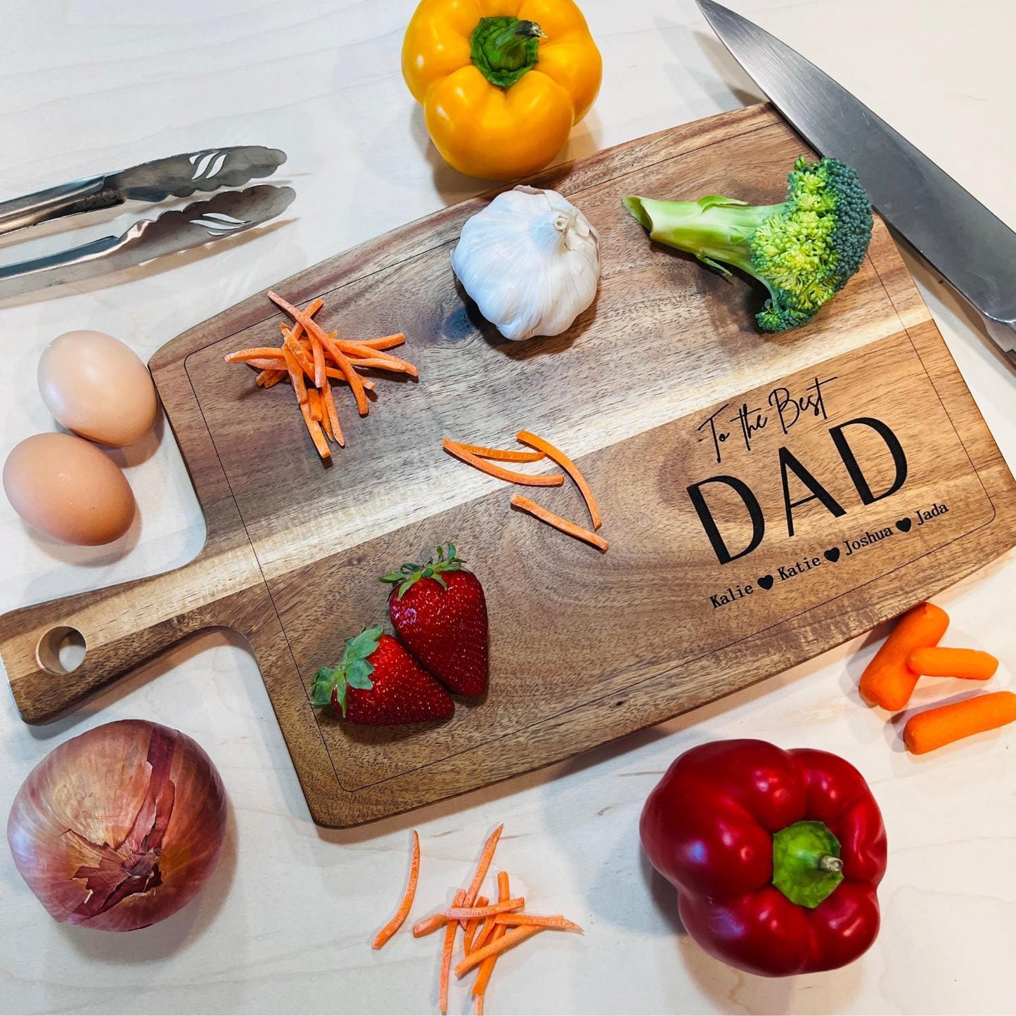 Father's Day Cutting Board, Gift For Dad, Love You Daddy, Father's Day Gift, Personalized Gifts For Husband, Cheese Board, To the Best DAD