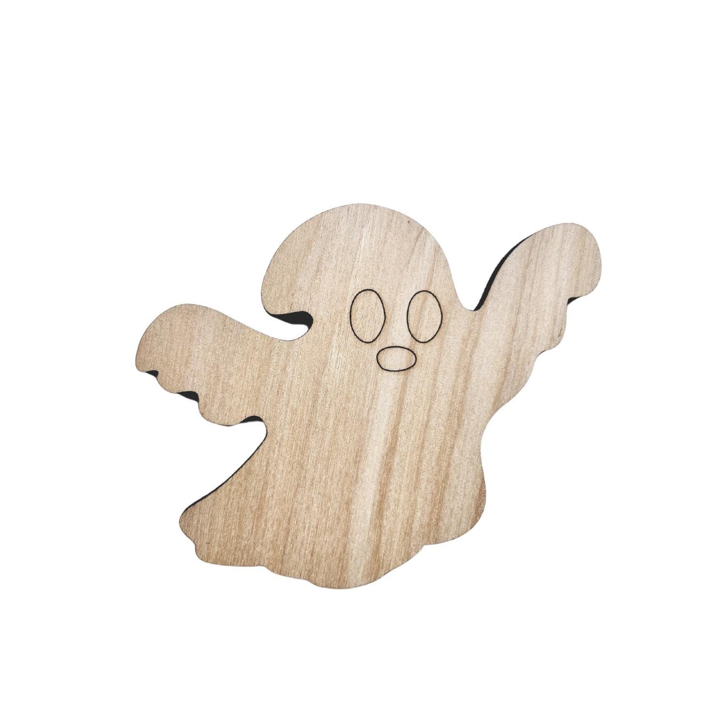 Small Wooden Ghost Paint by Line | Halloween Ghost Craft Shape | Spooky Ghost with Arms