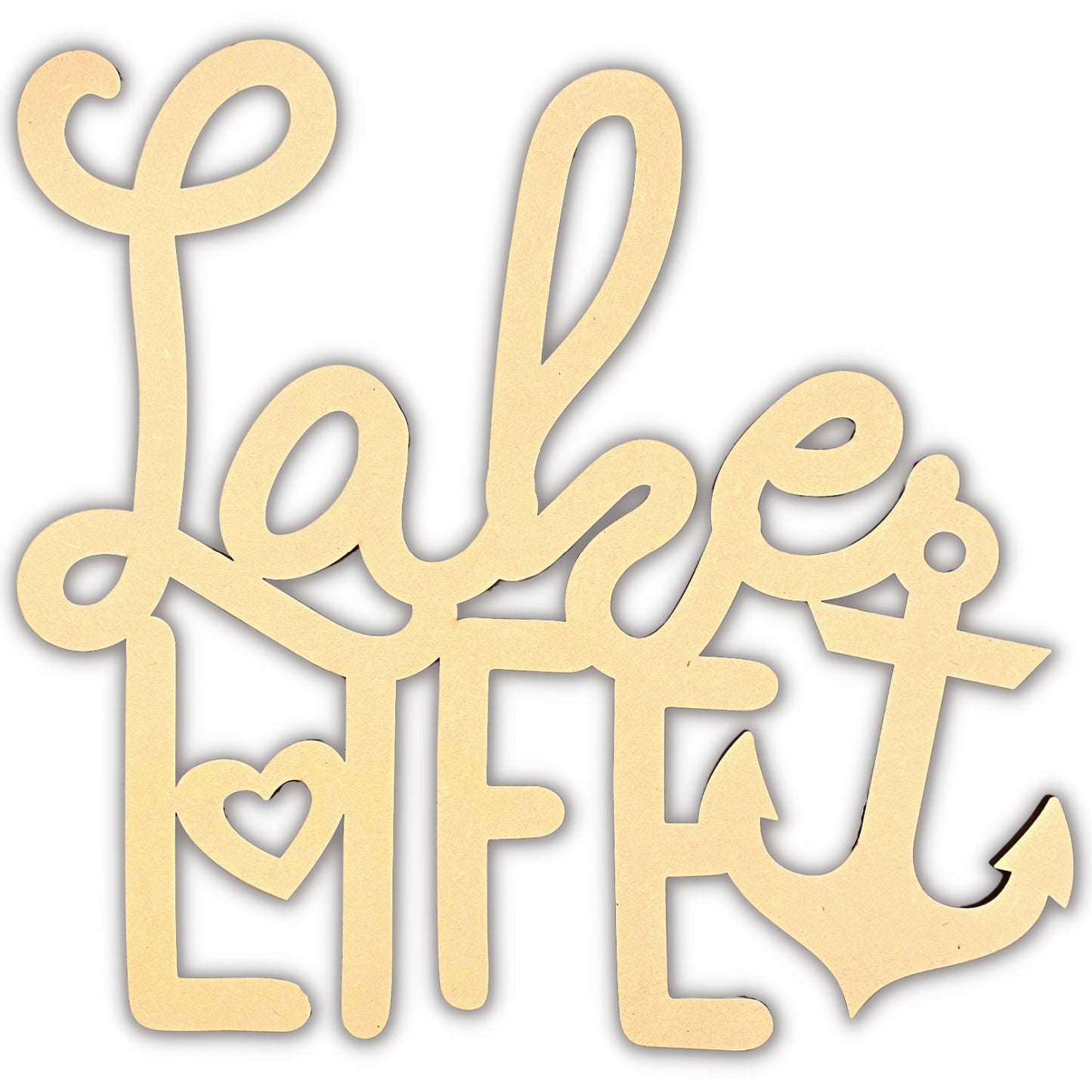 SMALL Connected Letters | Lake Life Decor | Wooden Cutout Word | Lake House Wall Decor
