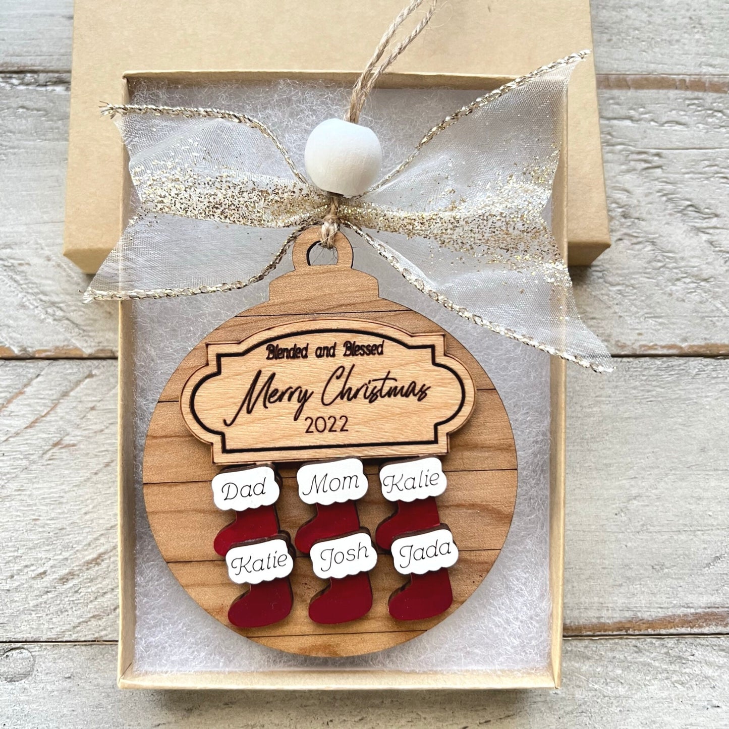 Family Christmas Ornament | Personalized Family Ornaments| Stocking Ornament | Gifting Ornaments | Family Christmas Gifts