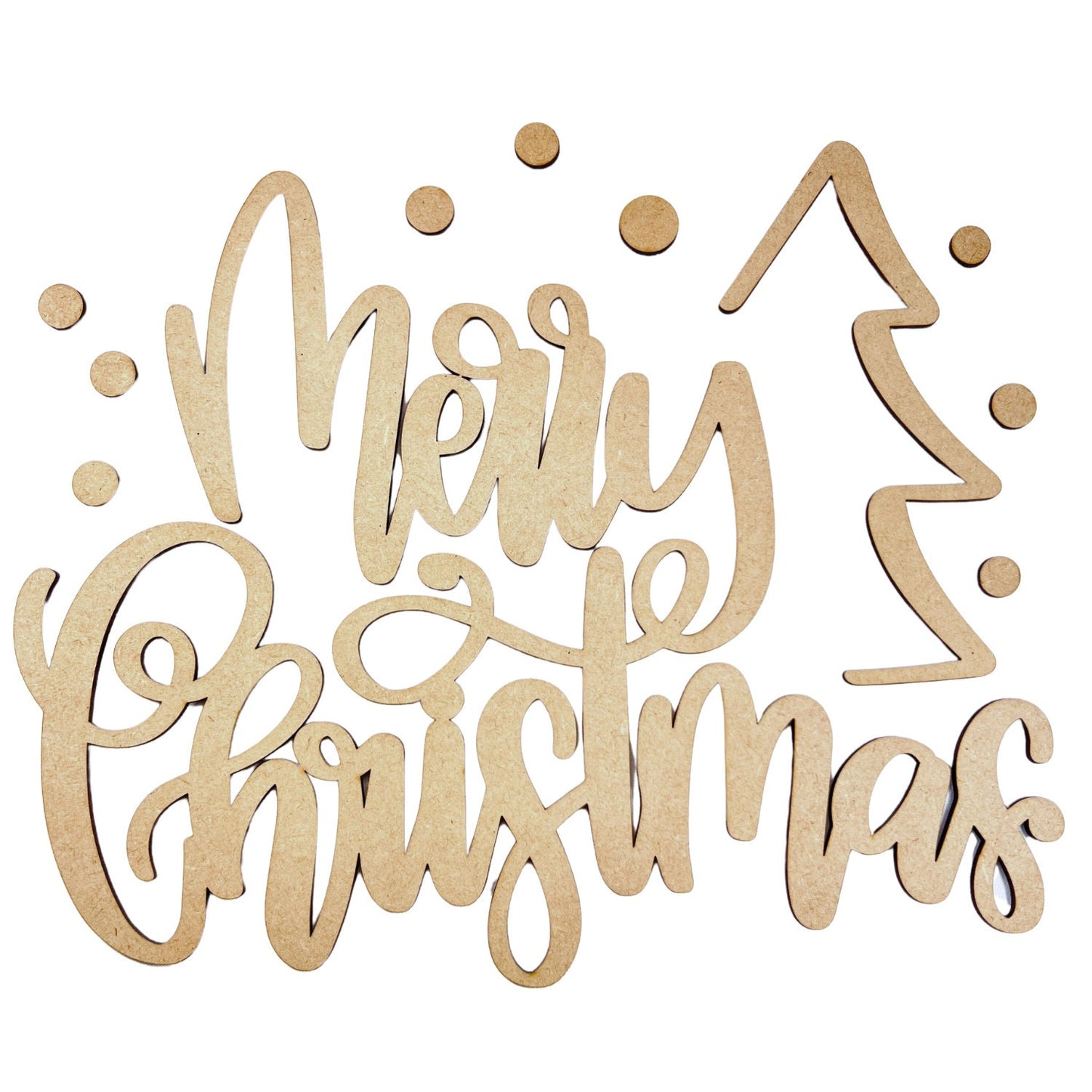 Large Merry Christmas Tree w/Snowflakes Cutout | Merry Christmas wood letter | Christmas wreath | Christmas Door hanger | Christmas Crafts |