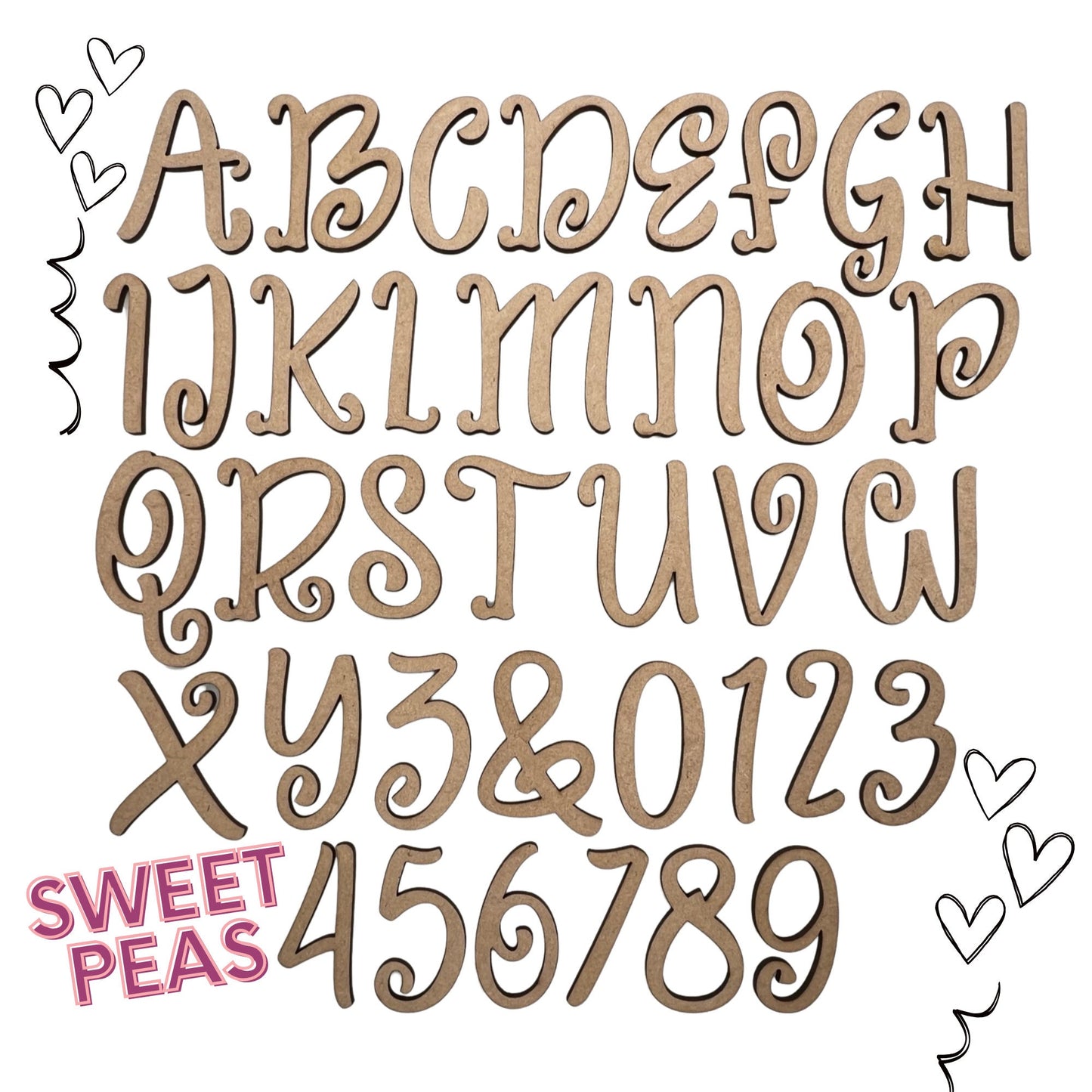 Sweet Peas Wooden Letters