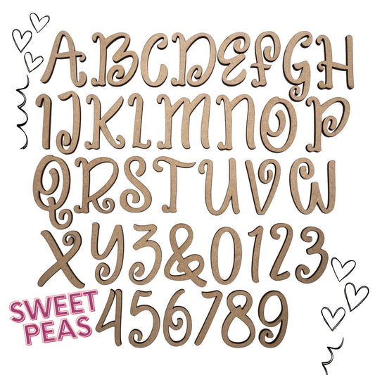 Sweet Peas Wooden Letters