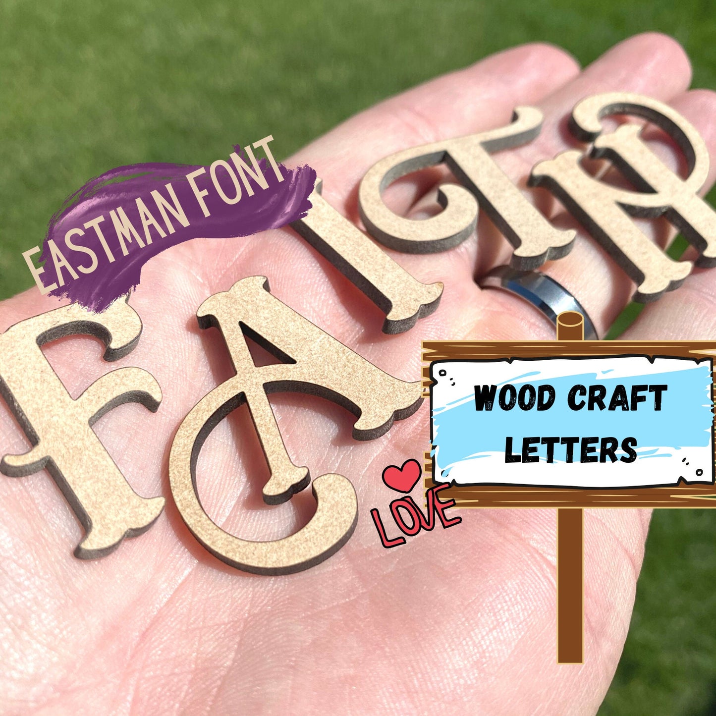 Eastman Wooden Letters