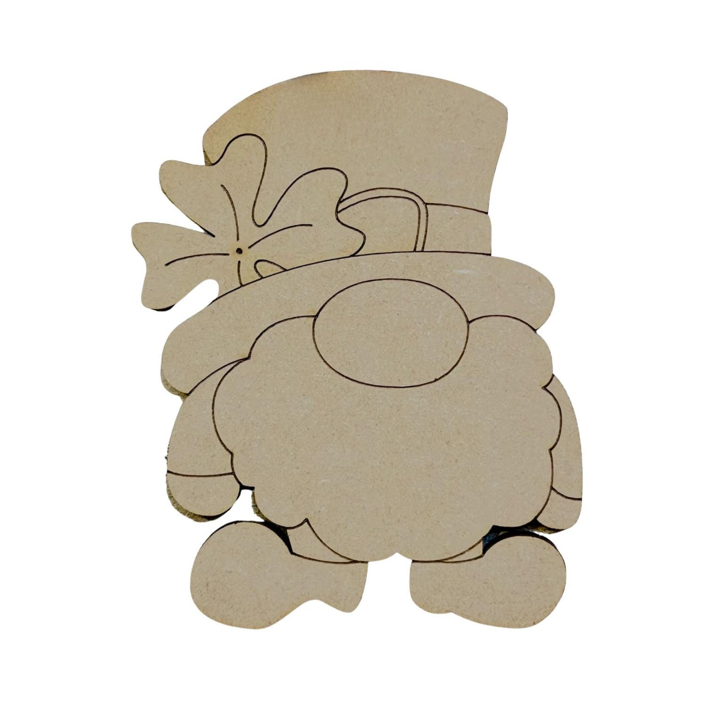 Large 12" - 22" | Short Leprechaun | St Patrick's Day Decor | Craft Wood Shapes | Spring Decor | DIY Crafts | Paint by Lines