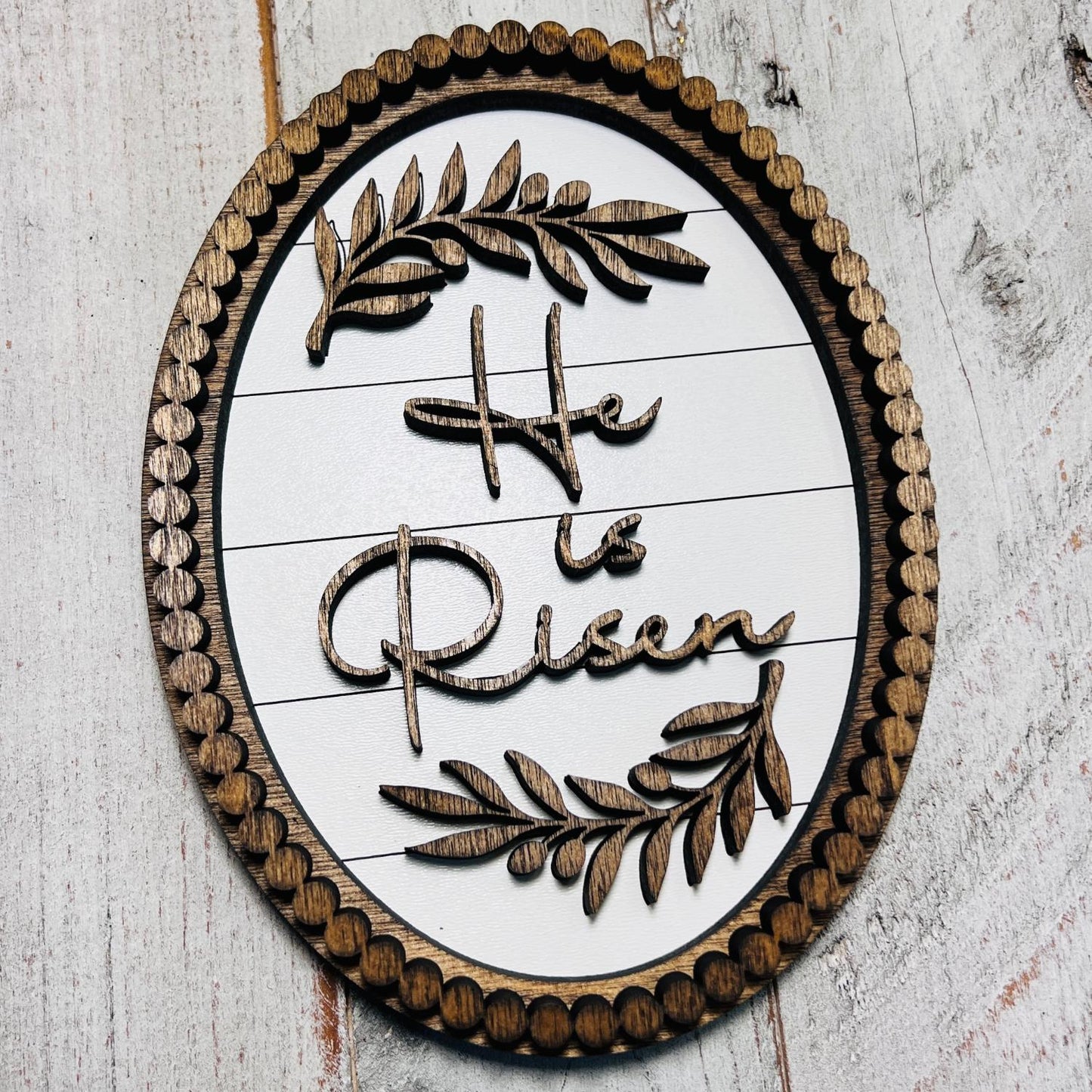 Beaded He Is Risen Sign | Easter Gifts | Resurrection Decor Sign | Spiritual Gifts | Gifts for Her | Gifts for Him | Church Wall Decor