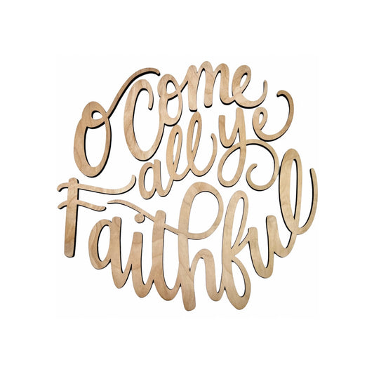 Large O Come All Ye Faithful Wood Cutout | Merry Christmas wood letter | Christmas wreath decor | Christmas Door hanger | Christmas Crafts |