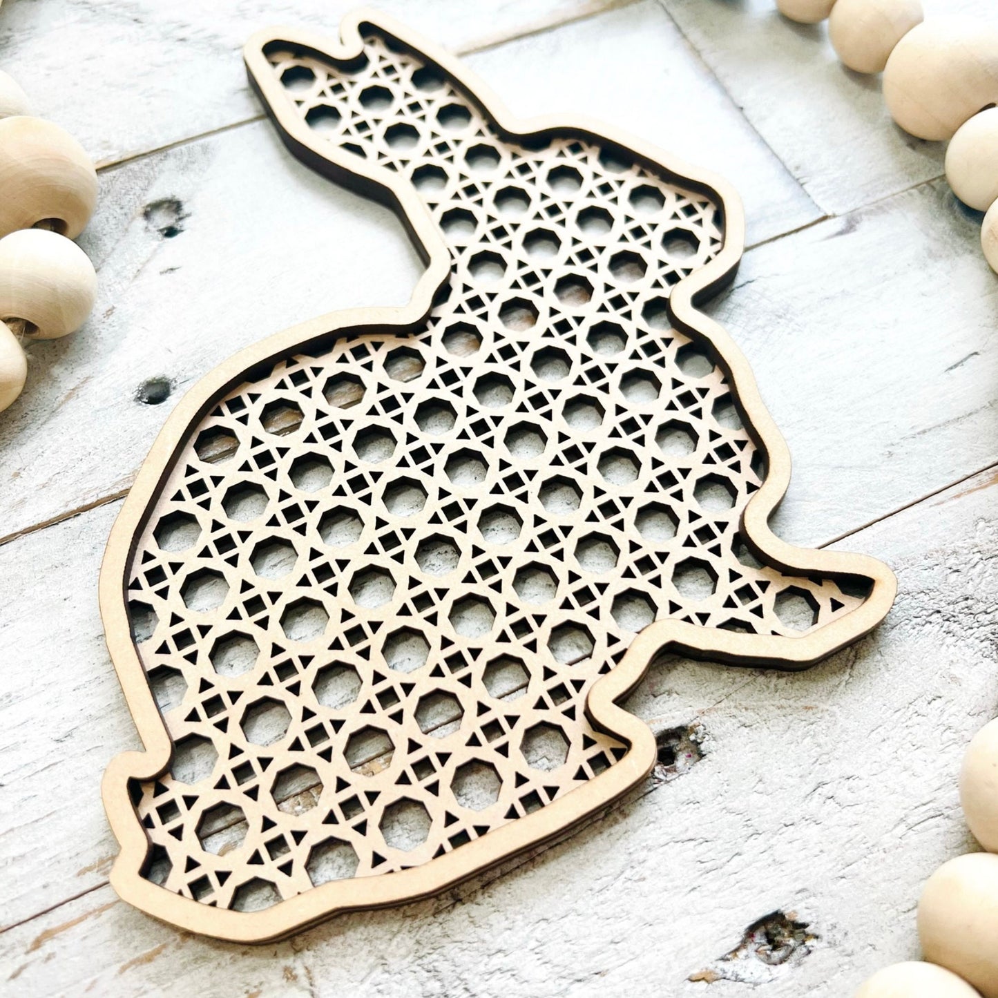 Rattan Bunny | Rattan Rabbit | Rabbit Decor | Easter Decor | Easter Crafts