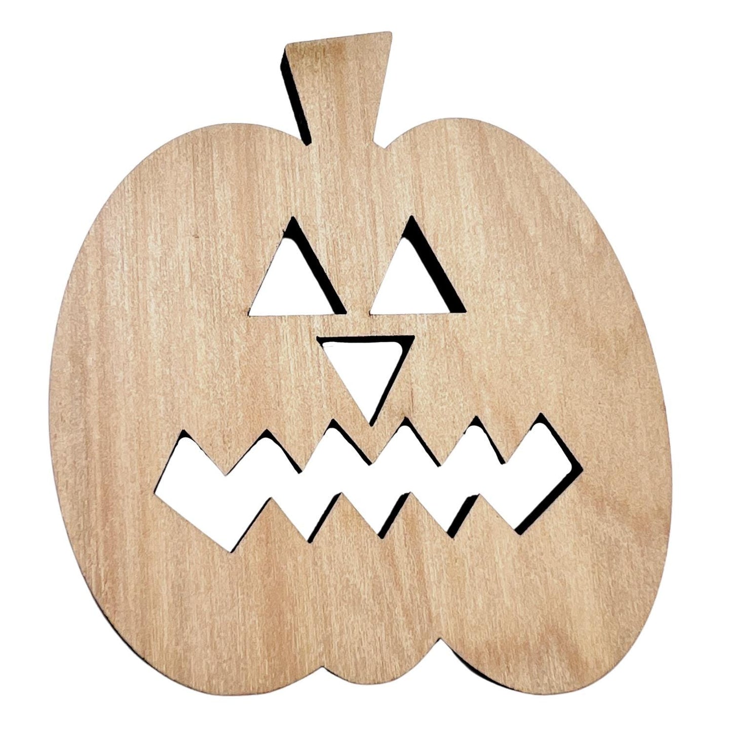 Large Wooden Jack-O-Lantern Paint by Line Fa| Halloween Wood Pumpkin | Wooden Pumpkin Craft