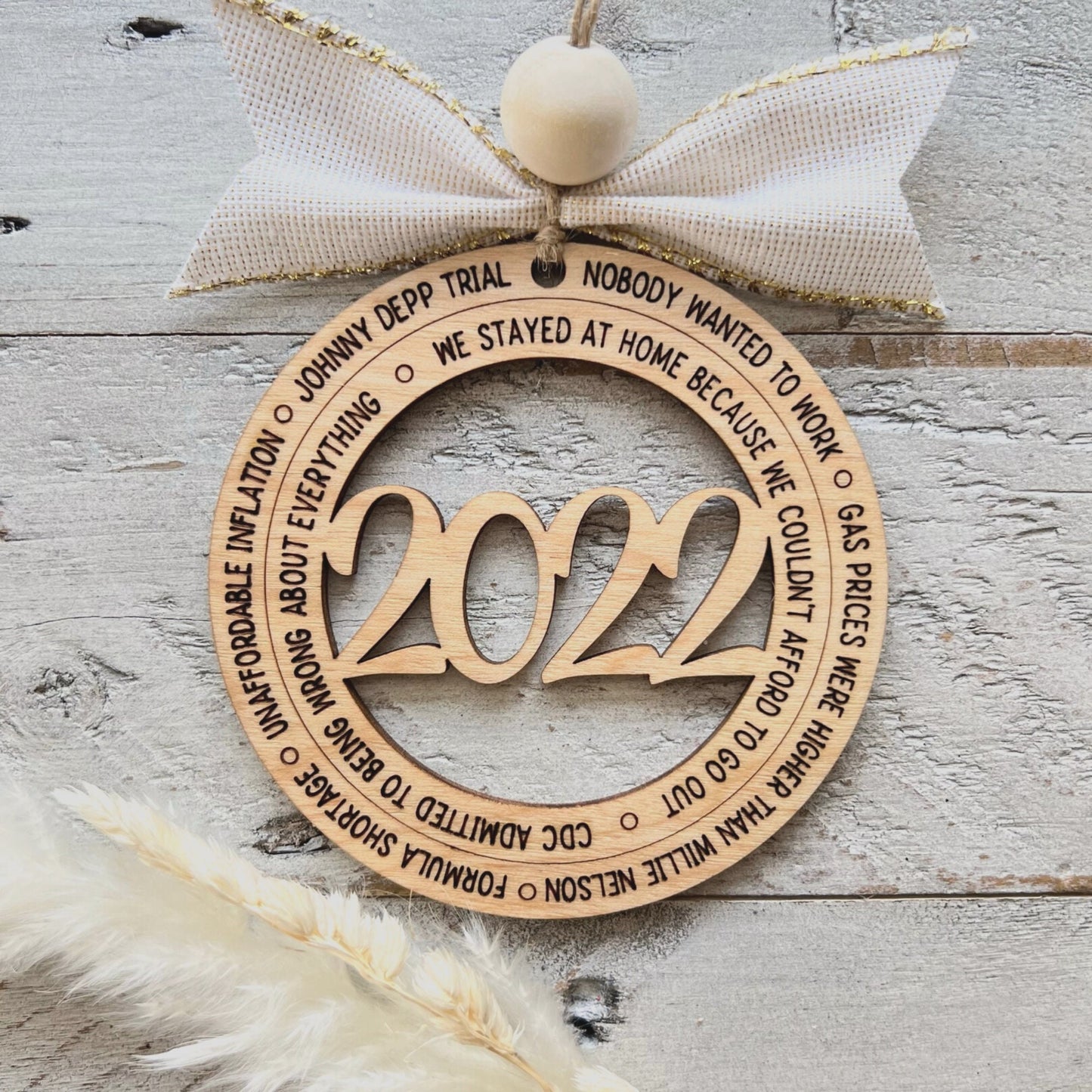 2022 Ornament | Funny 2022 Year Ornament | Johnny Depp Trial Ornament | Funny Christmas Gift Ideas | Funny Ornaments