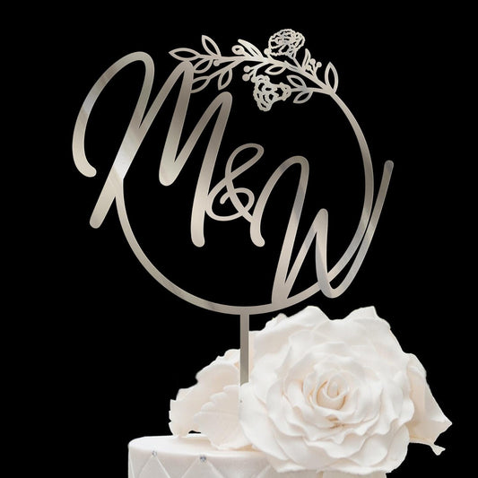 Wedding Personalized Cake Topper | Custom Name Cake Decor | Rustic Wedding Cake Decor | Anniversary Cake Topper | Personalized Wedding Decor