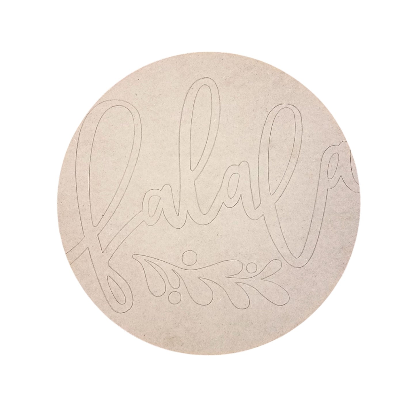SMALL Round Fa La La | Wood Craft Shapes | Christmas Wood Cutouts | Holiday Decor | Christmas Wall Art